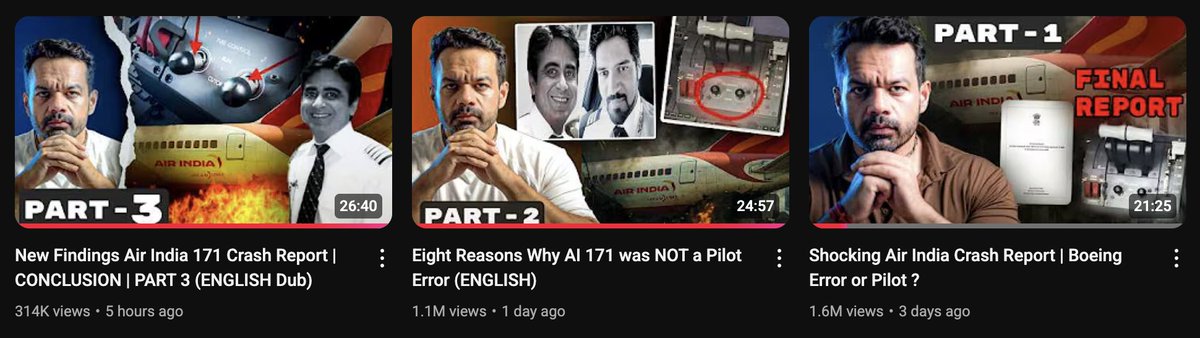 Definitely a narrative is going around that Air India Ahmedabad Crash was because of Pilot error.

Highly recommend to watch this analysis by <a href="/flyingbeast320/">Gaurav Taneja</a> before reaching to any conclusions on our own.