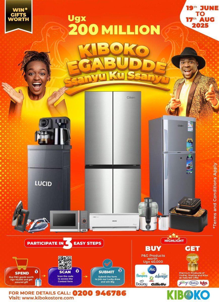 MaamaUganda02's tweet image. Turn your shopping into winning🥳
Buy Pampers, Always, Ariel, Downy or Gillette worth 40,000 ugs
Scan the QR code and fill in your details
Get an instant gift , just like that
#KibokoEgabudde