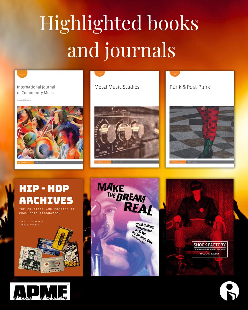 IntellectBooks's tweet image. We're at #APME2025 in Liverpool (22–24 July)! 🎶
Explore journals like Journal of Popular Music Education + our new Journal of Music Production Research (launching 2026).
📚 30% off books w/ code INTELLECT30
📩 james@intellectbooks.com
More here 👉ow.ly/m7MV50WlHtR