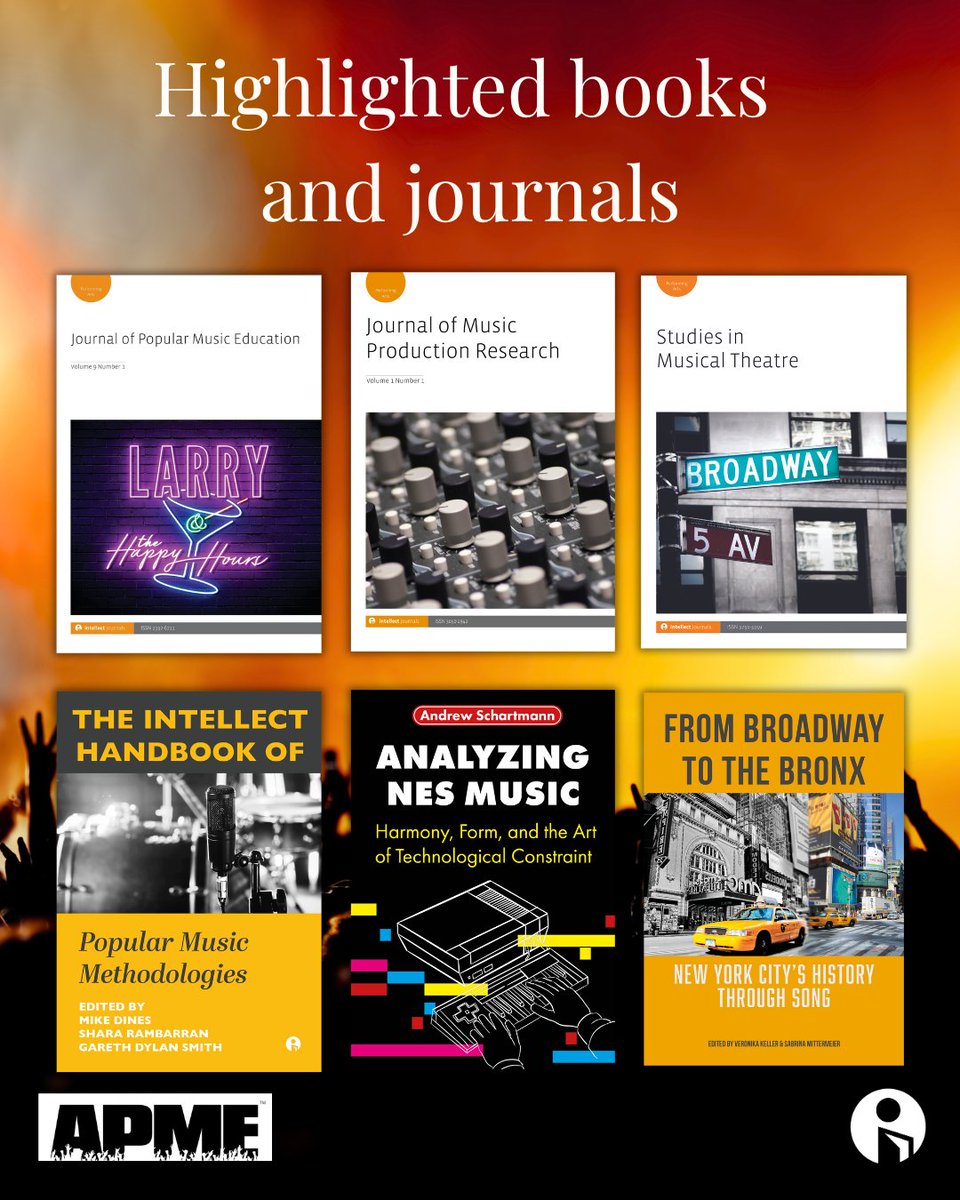IntellectBooks's tweet image. We're at #APME2025 in Liverpool (22–24 July)! 🎶
Explore journals like Journal of Popular Music Education + our new Journal of Music Production Research (launching 2026).
📚 30% off books w/ code INTELLECT30
📩 james@intellectbooks.com
More here 👉ow.ly/m7MV50WlHtR