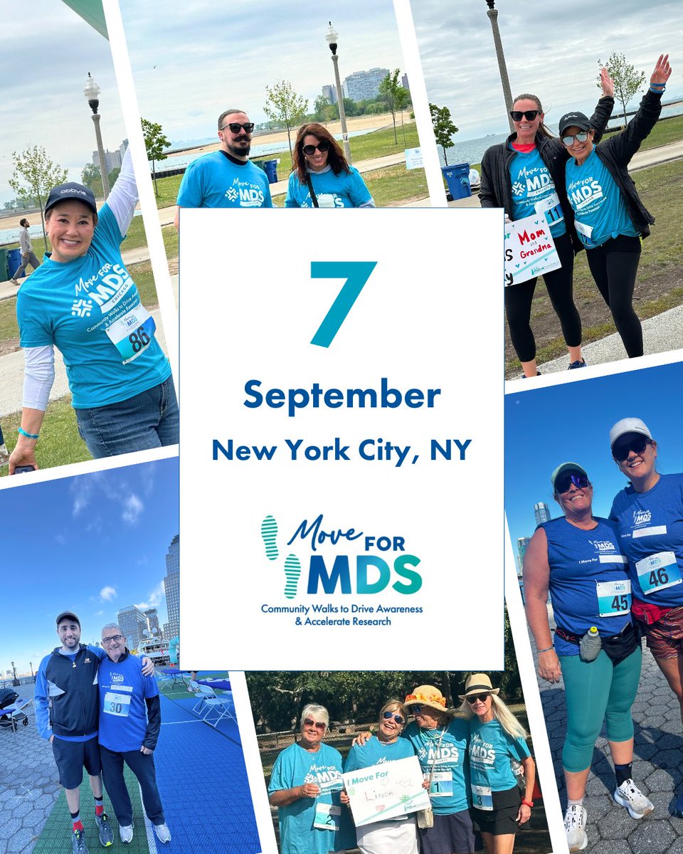 MDSFoundation's tweet image. Save the date: September 7. 馃挋
Join us at Battery Park City Promenade in NYC for Move for MDS, a day of hope and community.
Enjoy yard games, face painting, and more as we walk together to support for those impacted by MDS.
Register today: bit.ly/4kM1jjc