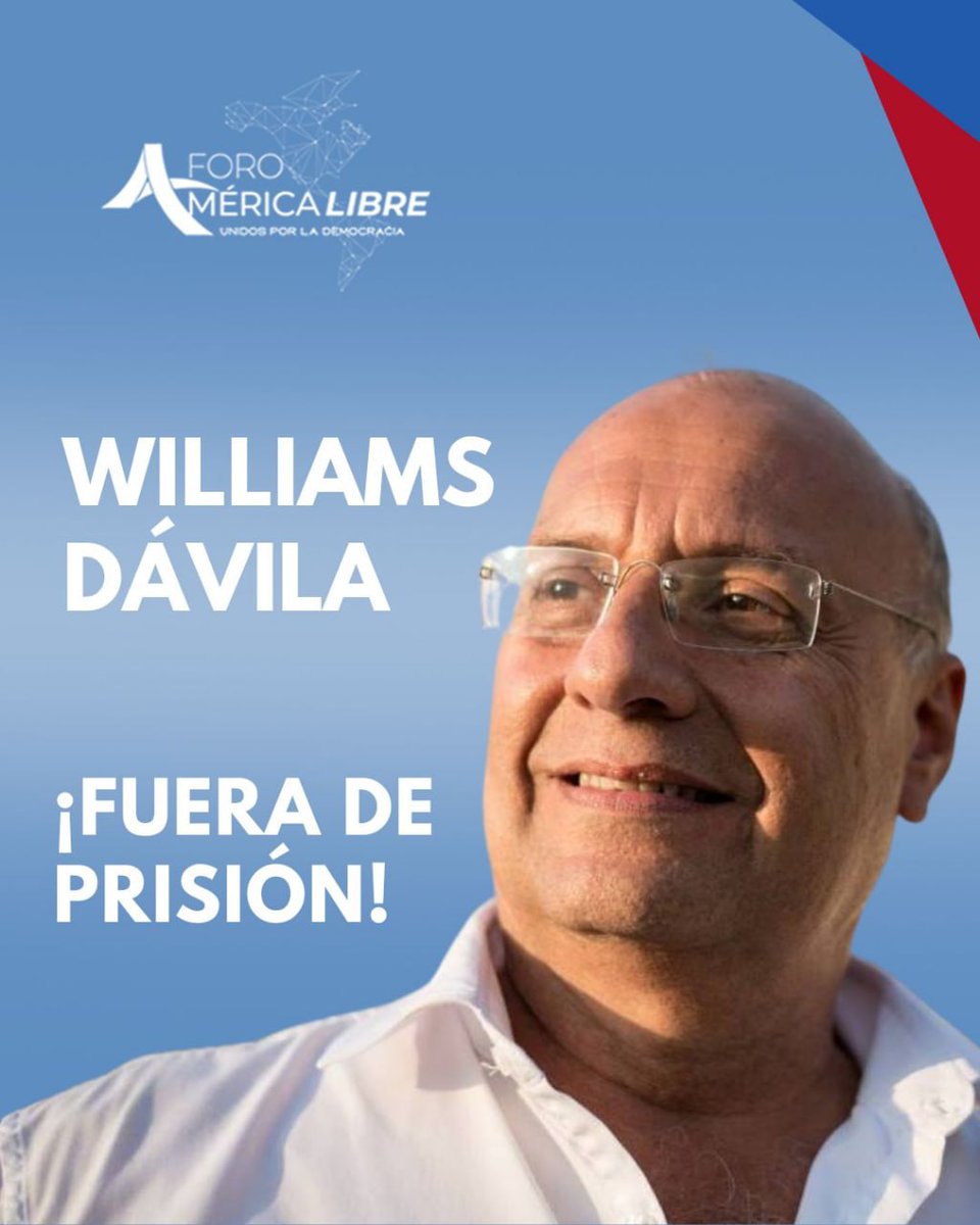 America_Libre1's tweet image. 🇻🇪 En el Foro América Libre celebramos que @williamsdavila pueda encontrarse con sus seres queridos, luego de haber soportado tratos inhumanos durante su injusta detención de casi un año.
Su salida de la cárcel junto a otros venezolanos y diez ciudadanos de nacionalidad…