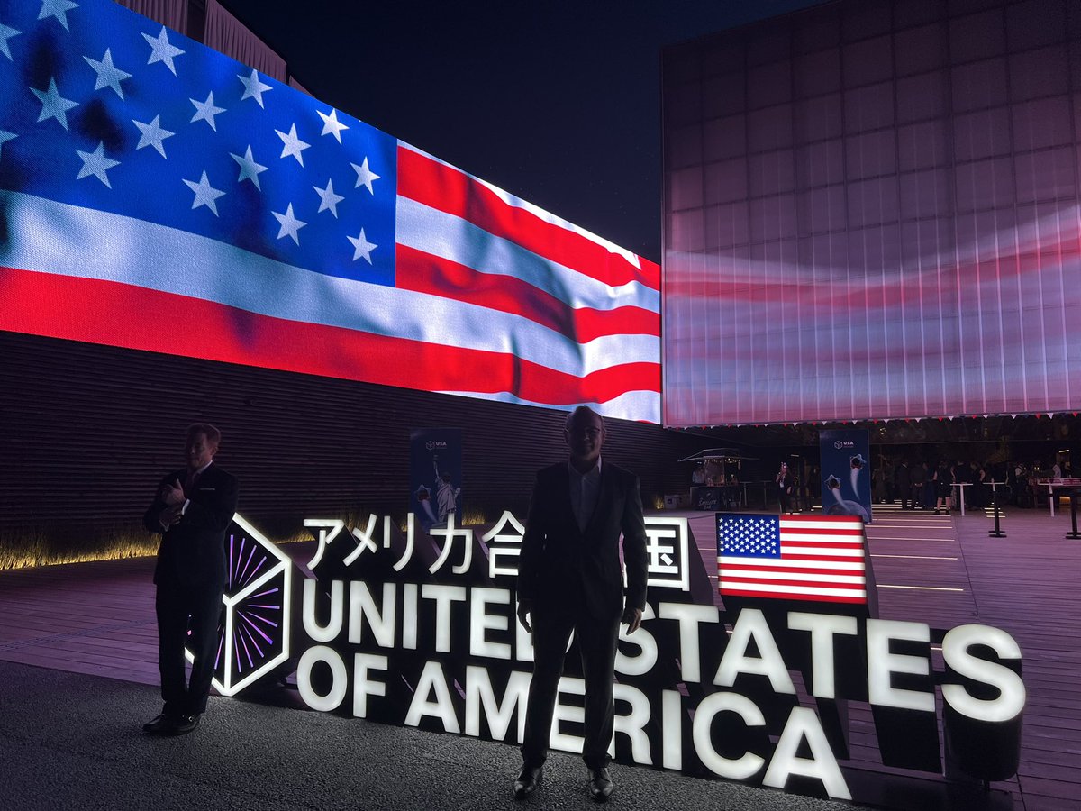 今日は大阪・関西万博でアメリカ合衆国のナショナルデー。少しだけ参加して、これから東京行きの最終前の新幹線に飛び乗ります。