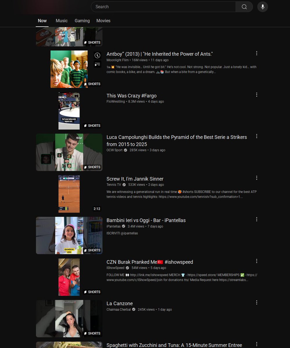 mebeim's tweet image. Love the way that it is currently IMPOSSIBLE to discover any kind of new content on YouTube because the only thing that you see are brain melting shorts (half of which are AI generated). Couldn't ask for a better UX.