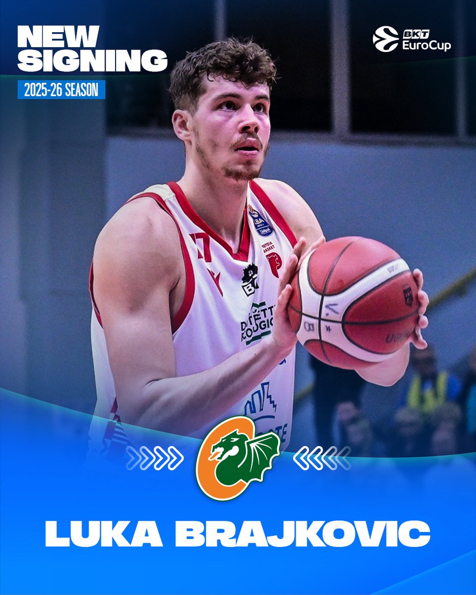 EuroCup's tweet image. .@KKCedOL brings in Luka Brajkovic! ✍️
📄 Read more: euroleaguebasketball.net/en/eurocup/new…
