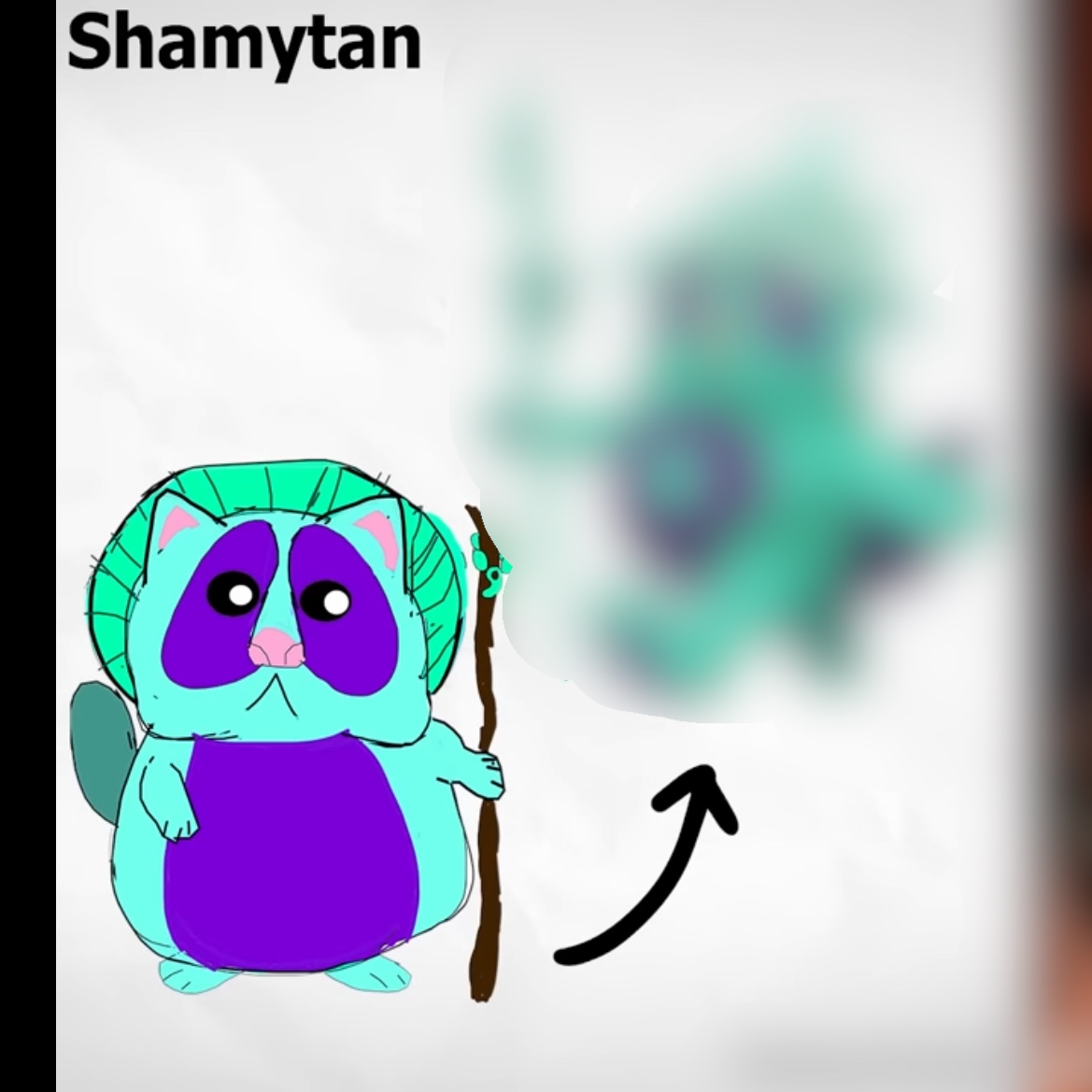 BigRigCreates's tweet image. I’m in @Truegreen7 ’s newest video! See how he fixes my designed fakemon: Shamytan ! The video also features pokemon from Party Arlie @Patterrz and Tavi!