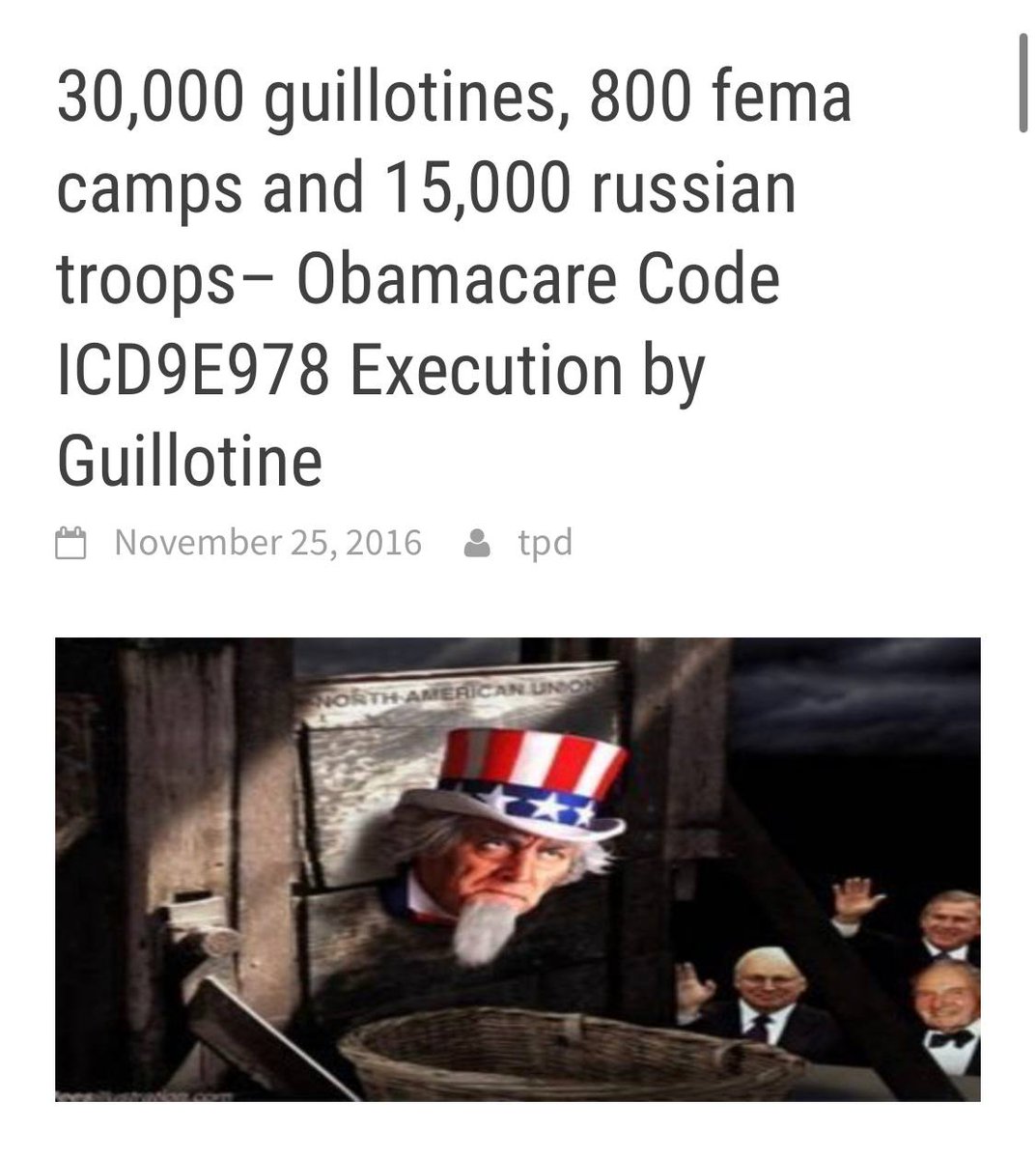 The Sacred Blue Tent (@sabrinagal182) on Twitter photo 🔥REMEMBER, OBAMA ORDERED THE GUILLOTINES🔥
theprepperdome.com/30000-guilloti…
<a href="/Benjwmindanklin/">BenDanklin</a>
<a href="/PapiTrumpo/">il Donaldo Trumpo</a>
<a href="/UscgDan/">DanUSCG</a>
<a href="/Musky359Now/">TheRealSneakers359</a> 🔥REMEMBER, OBAMA ORDERED THE GUILLOTINES🔥
theprepperdome.com/30000-guilloti…
<a href="/Benjwmindanklin/">BenDanklin</a>
<a href="/PapiTrumpo/">il Donaldo Trumpo</a>
<a href="/UscgDan/">DanUSCG</a>
<a href="/Musky359Now/">TheRealSneakers359</a>