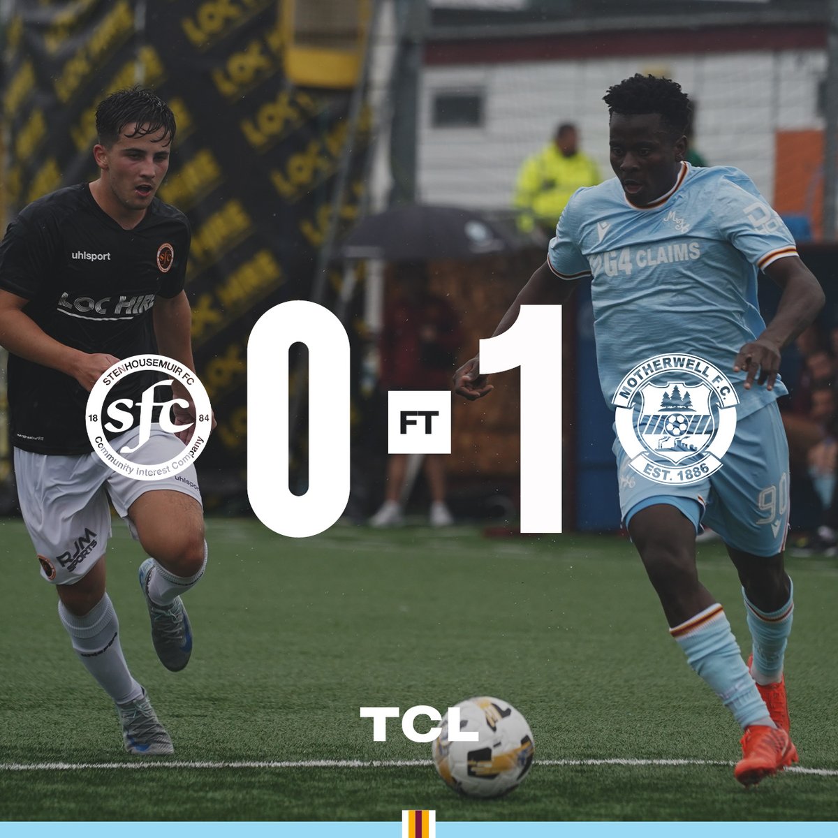 Full-time.

Stephen O'Donnell's strike is the difference between the two sides.

Stenhousemuir 0 - 1 Motherwell.