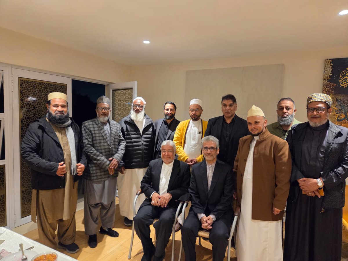 IraninSA's tweet image. The Ambassador of the Islamic Republic of Iran held an enlightening meeting with Durban’s distinguished Islamic scholars. The discussion centered on the enduring friendship between Iran and South Africa, the critical realities surrounding the imposed 12-day war on Iran, and the…