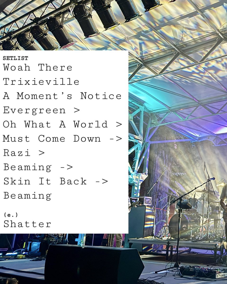 eggylive's tweet image. full setlist notes on thecarton.net