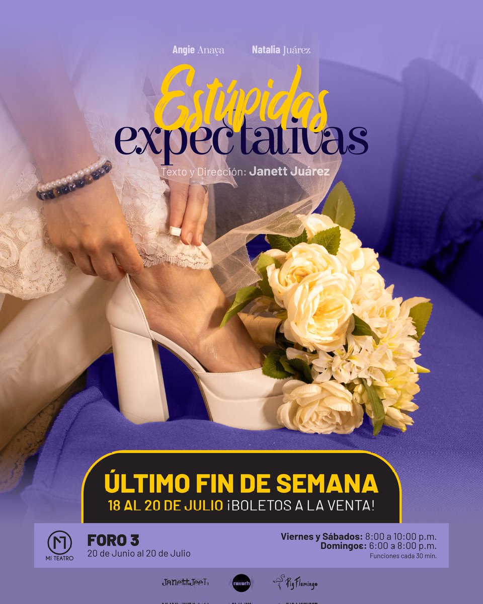 JanettJeeL's tweet image. Pues después de 12 años de no actuar, me aventé las 5 funciones de #EstúpidasExpectativas de este Último Viernes. Un reto personal, la neta. Se logró, se cumplió y se disfrutó. CHECK!
Ya Sabado y Domingo puede ver la obra con el Cast Chido 😜 Broma! Pero si vayan a verla