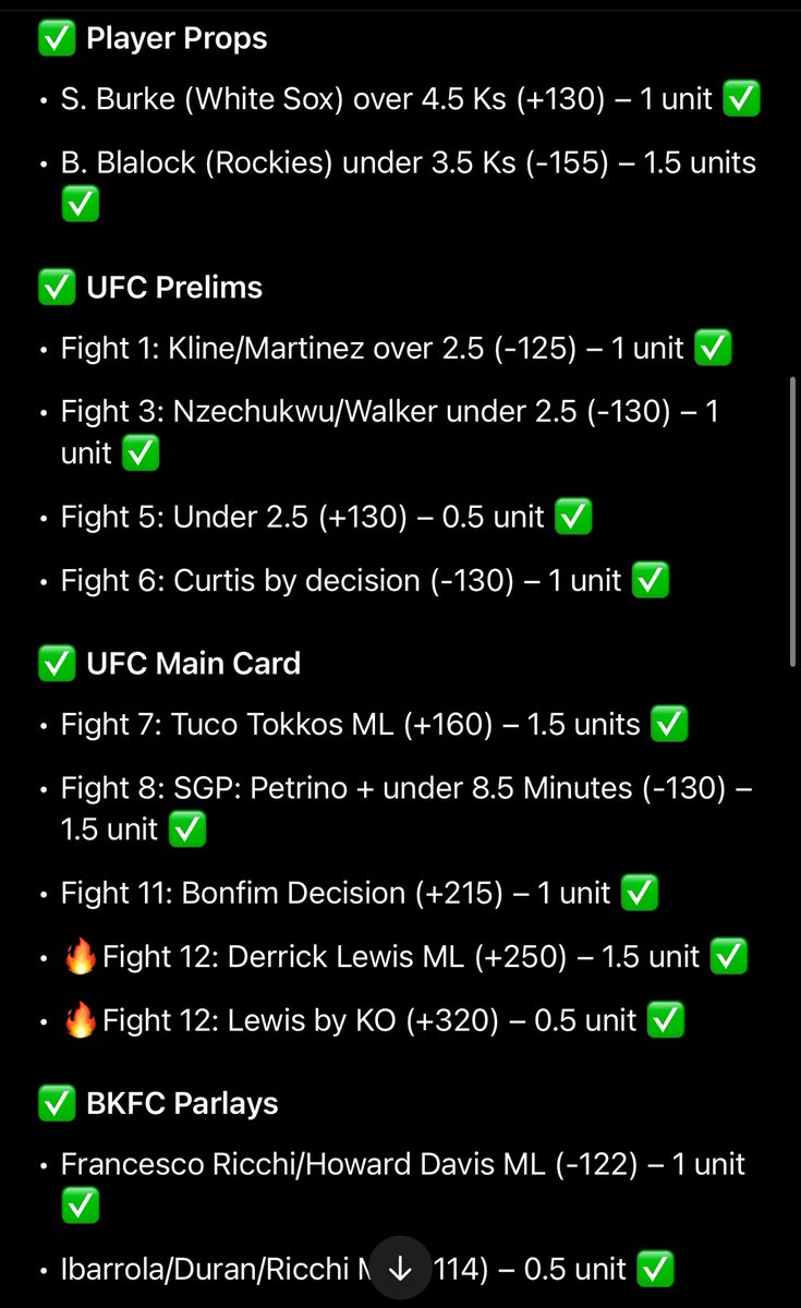 Moneylinehacks's tweet image. 🚨Free Pick Alert!🚨
Bruno Ferreria by rd 1 KO (+110) 1u
Last wkns UFC saw us win 10+ units! Ready to do it again today!🤑
Join our Discord community of nearly 4,000 members see why 3.5K members have joined in 2025. ⬇️⬇️
@MLHacksNetwork Discord.
#GamblingCommunity #UFC318