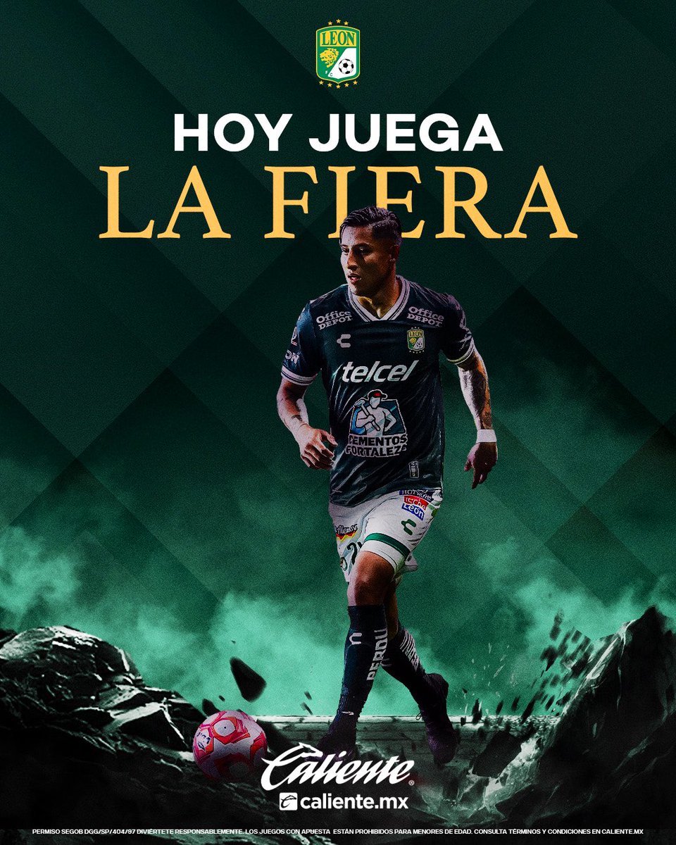 Club León (@clubleonfc) on Twitter photo ¡LEEEEÓOOOON! 🦁
Regístrate ahora en <a href="/calientesports/">Caliente Sports</a> 🔥 y recibe $1,000 de regalo para meterle con todo al verdiblanco 🇳🇬.
📲 bit.ly/32HjYYt ¡LEEEEÓOOOON! 🦁
Regístrate ahora en <a href="/calientesports/">Caliente Sports</a> 🔥 y recibe $1,000 de regalo para meterle con todo al verdiblanco 🇳🇬.
📲 bit.ly/32HjYYt