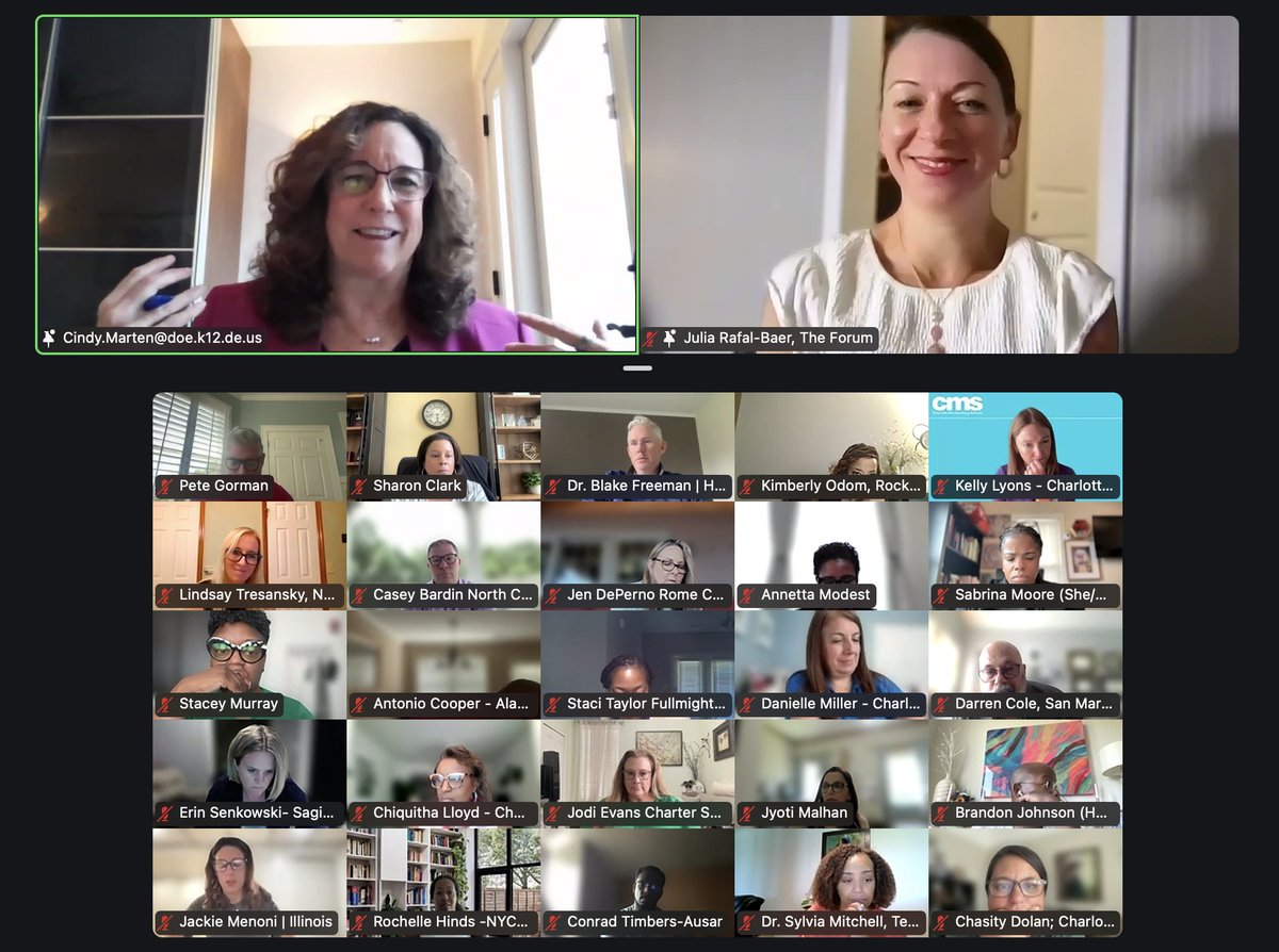 WeAreTheForum's tweet image. Today at Session 2, #WeAreTheForum’s Dr. Julia Rafal-Baer led an insightful fireside chat with Delaware Secretary of Education Cindy Marten. Thank you for sharing your expertise and for an enriching conversation on outstanding leadership! #LeadershipMatters #WomenLeadingEd
