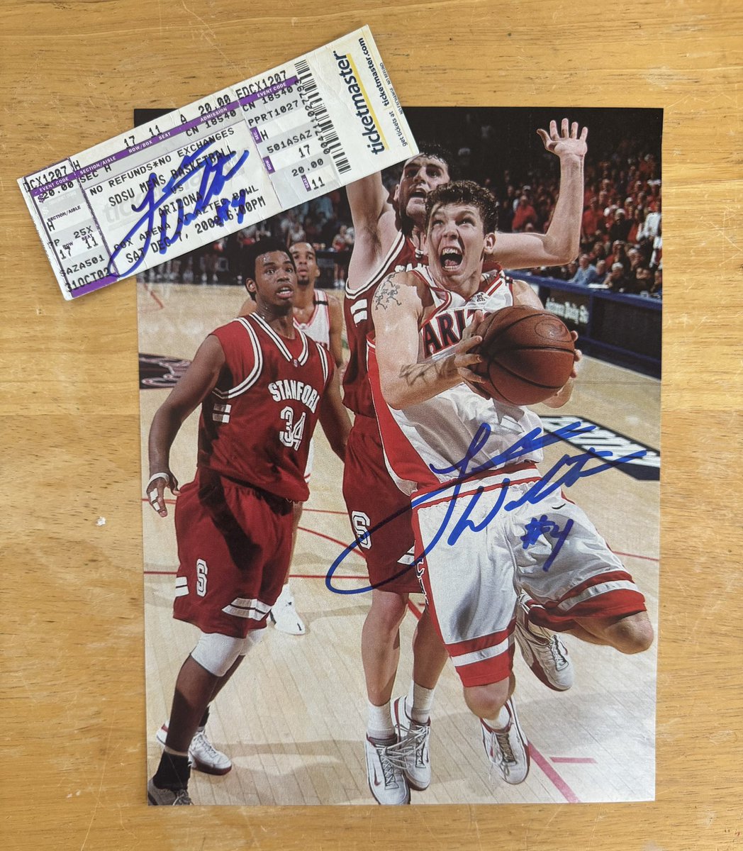 TimGall13's tweet image. Today's Treasure from my collection: Luke Walton got a "homecoming" game to San Diego in 2002 when Coach Lute Olson brought the Arizona Wildcats to town to play the Aztecs. Luke won a California prep state title, got to a Final Four with the Cats & NBA titles with the Lakers.