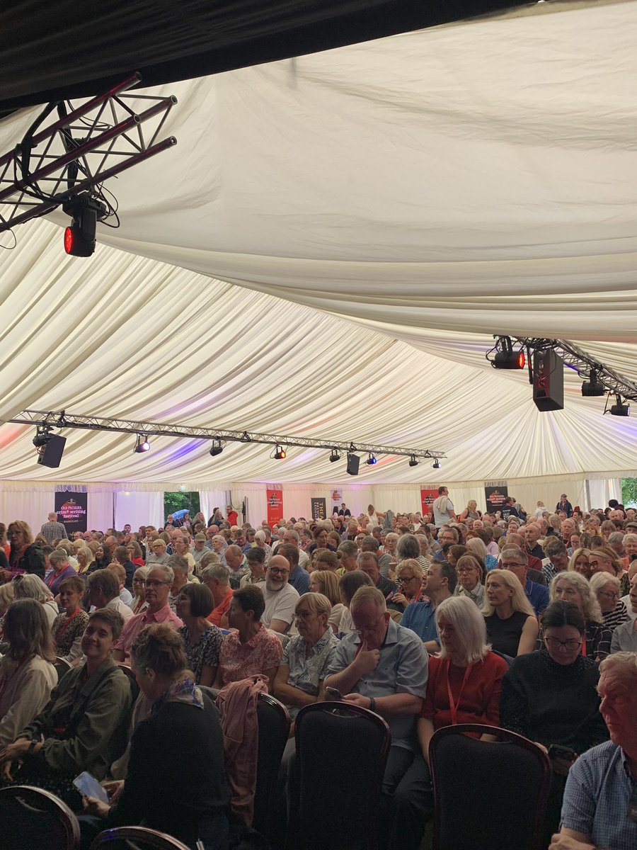 BaskervilleJMP's tweet image. A full house for Mick Herron & Will Smith’s ‘Slow Horses’ event! #TheakstonsCrime