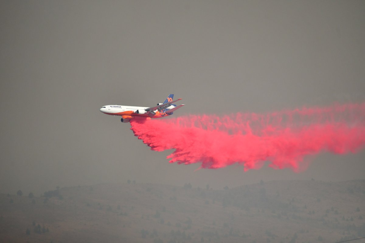 OSFM's tweet image. FIRE LINE PHOTOS: Crews continue making progress on the #CramFire. 95,769 acres in size.
Firefighters focused on the southern edge Friday, while lines on the west held strong despite red flag conditions. Cooler temps and higher humidity are expected to help crews.