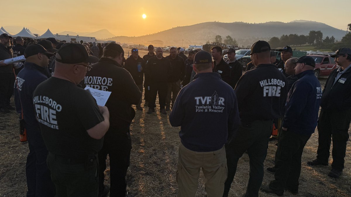 OSFM's tweet image. FIRE LINE PHOTOS: Crews continue making progress on the #CramFire. 95,769 acres in size.
Firefighters focused on the southern edge Friday, while lines on the west held strong despite red flag conditions. Cooler temps and higher humidity are expected to help crews.