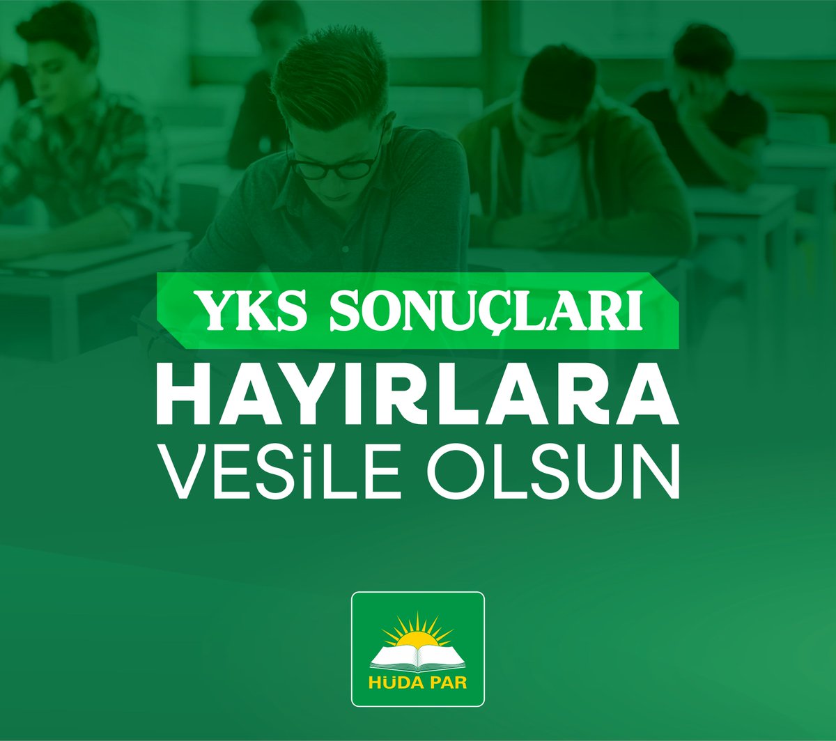 HurDavaPartisi's tweet photo. YKS sonuçları hayırlara vesile olsun...

Milyonlarca üniversite adayının bin bir emekle hazırlandığı Yükseköğretim Kurumları S��navı sonuçları açıklandı.

Bu uzun maratonda yoğun çaba sarf eden, stresle heyecanı bir arada yaşayan öğrencilerimizi tebrik ediyoruz. 

Sınav sonucu ne olursa olsun gençlerimizin çaba ve gayretleri takdir edilmeli, hayatın devam ettiği unutulmamalıdır.  Gençlerimizin kıymeti, sadece akademik sonuçlarla ölçülemez zira hayata kattıkları değer daha önemlidir.

Bu vesileyle 30 Temmuz-11 Ağustos tarihleri arasında yapılacak tercih işlemlerinin hayırlara vesile olmasını diliyoruz.

#yks25 #yks2025