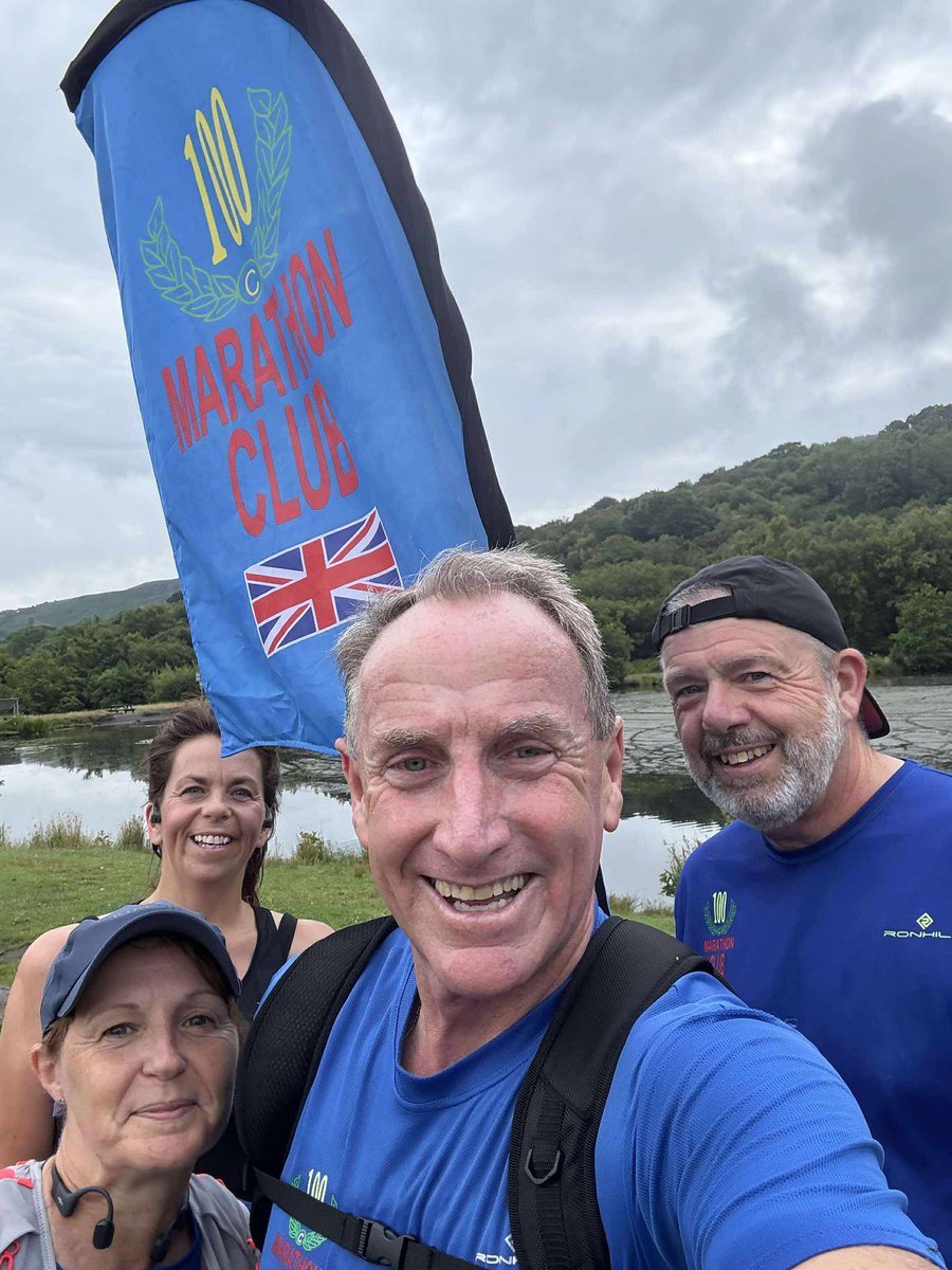 ClivePoole's tweet photo. An absolutely fabulous day at the 100 Marathon Club AGM Marathon in Wales. BIG BIG kudos to Frank's Mum. Amazing lady who could bring grown men to tears! #YNWA #BeMoreFrank 🥰🏃‍♂️🫏 Marathon #127 &amp; day 19 done! 👍 #doitfordonkeys ❤️  @UKRunChat #ukrunchat https://t.co/ZbUqBpGz2Y https://t.co/W3FZTeYqXz