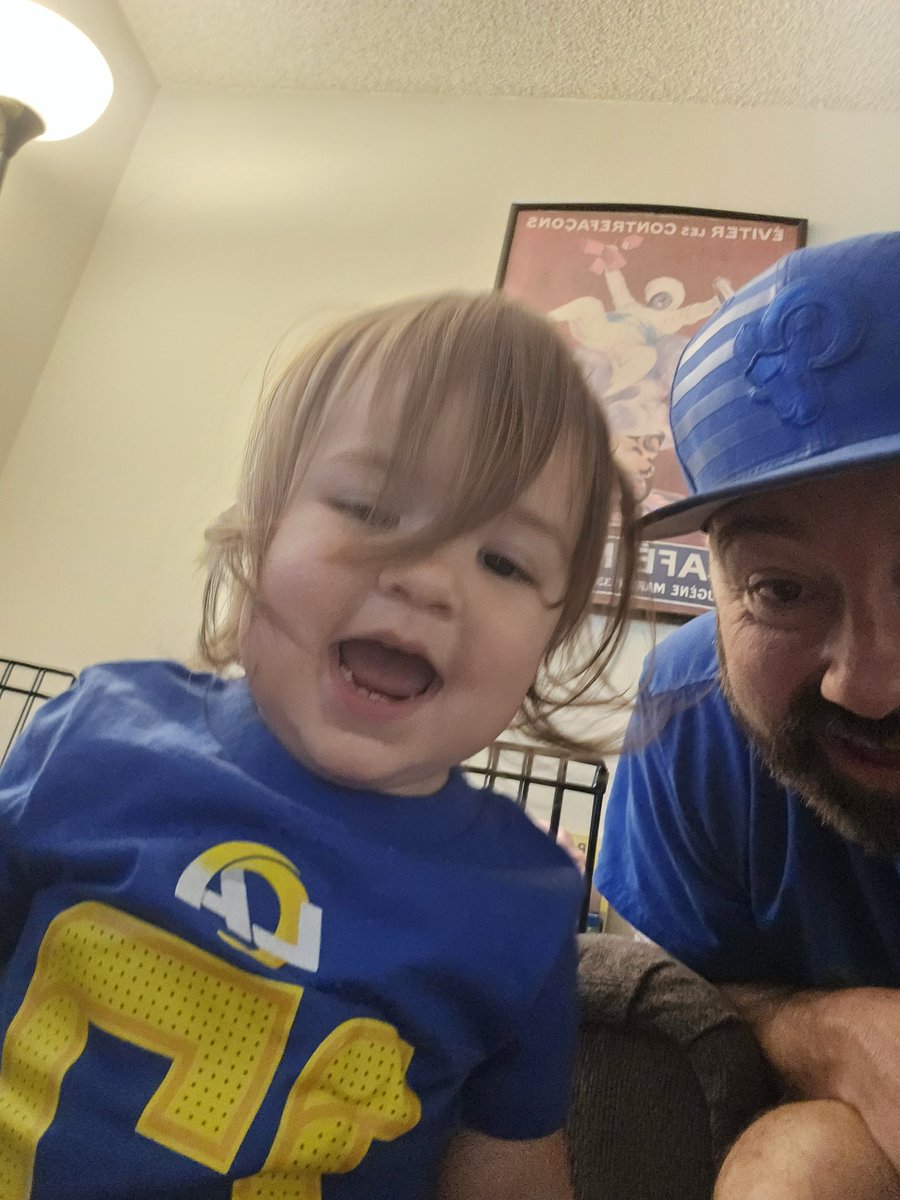Brian81277's tweet image. Sotcher just tried on her new Rams shirt.