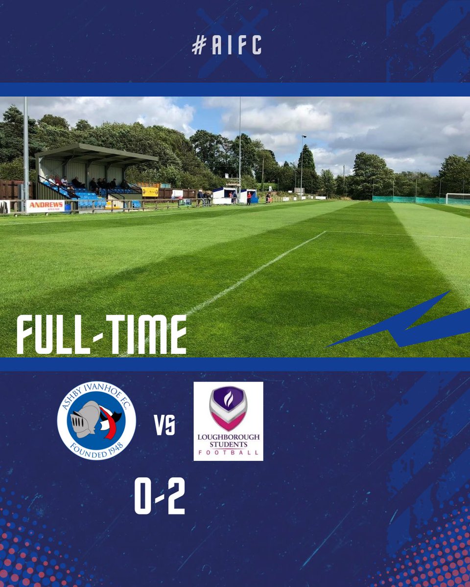 AshbyIvanhoe_FC's tweet photo. FULL-TIME 🔵⚔️

We end the game with a loss as @LboroStudentsFC score two in the second half. A good run out for the lads before our season opener against @DeepingRangers next week. 

We play our final pre-season game against @StapenhillFC1 on Tuesday night. 

#UpTheIvanhoe #AIFC #IvanhoeFC