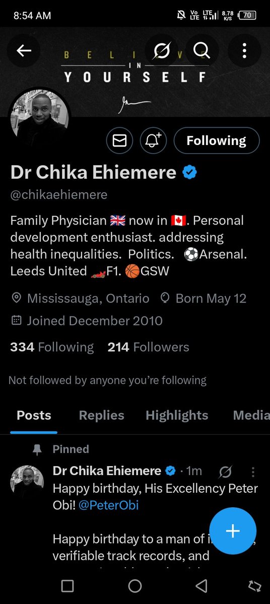 engracedLady's tweet photo. @chikaehiemere @PeterObi Happy birthday his excellency #PeterObi https://t.co/45sYw3OR6H