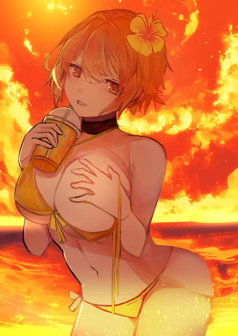 水着の季節なのでフレアちゃんを見てくれ #originalcharacter