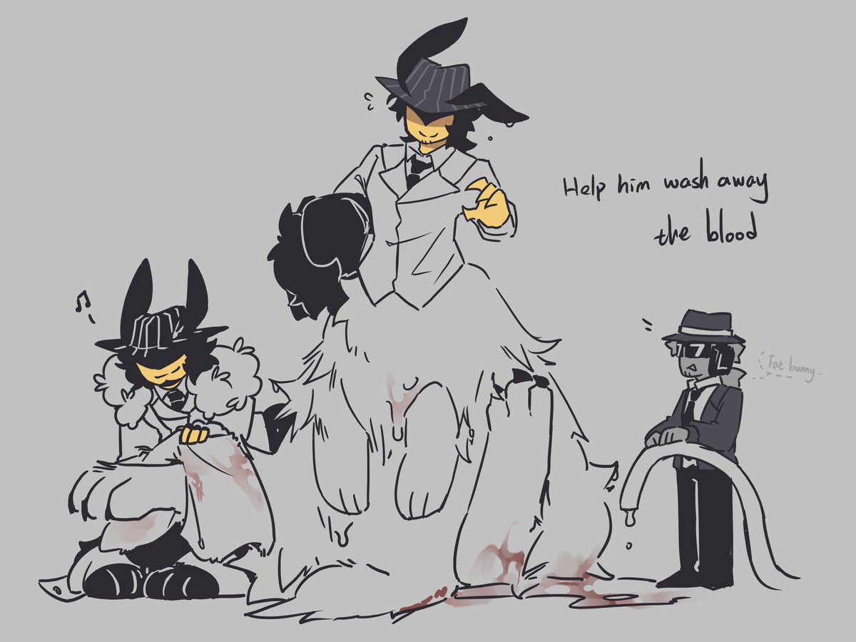LittleK1412's tweet image. More Bunny centaur Mafioso doodles! :3 and doublefedora
( another Mafioso Chance Mafialings design belongs to @/Captain Heartstrings on Tiktok! :3
#mafioso #forsaken #doublefedora