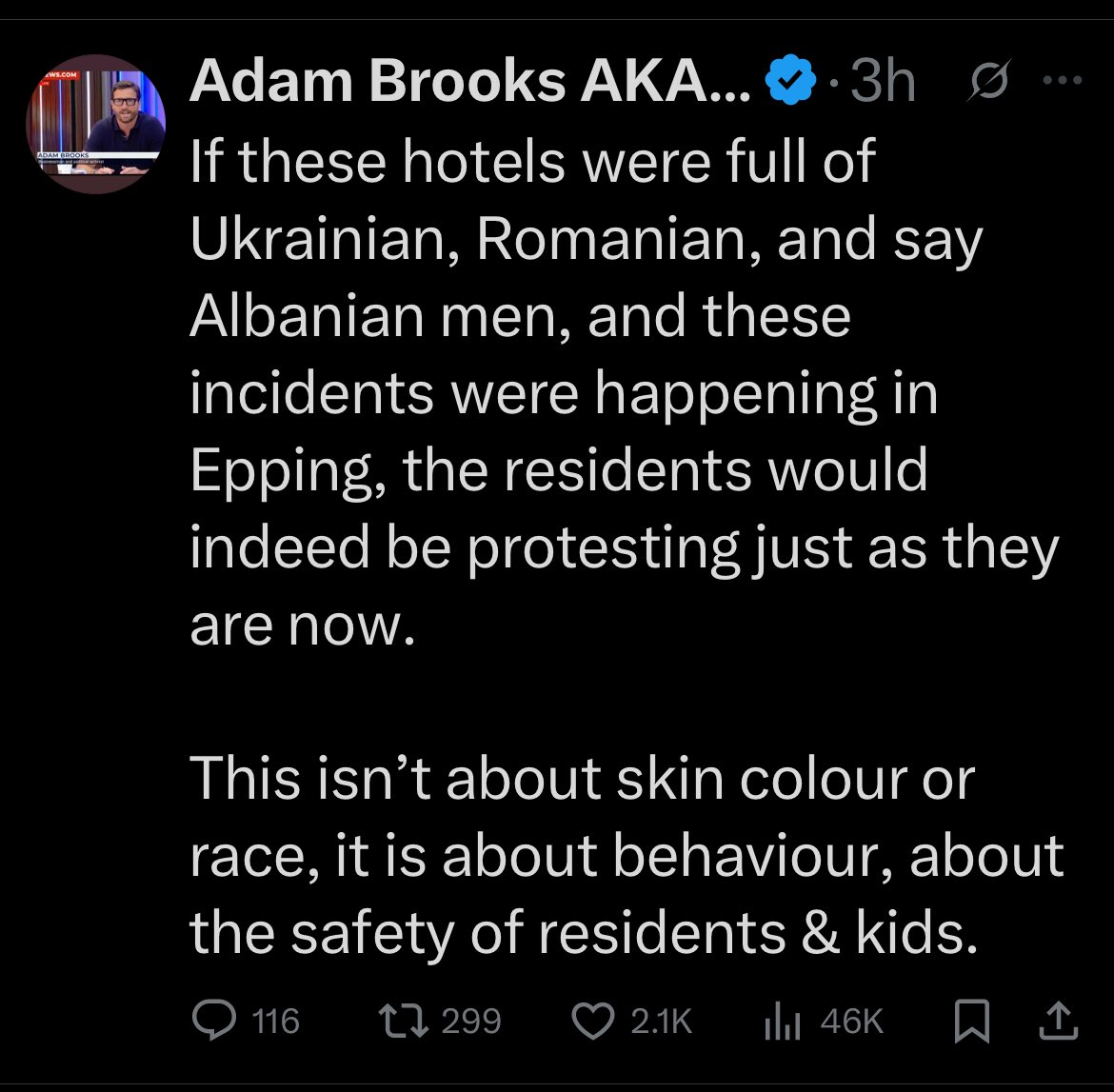 This motherfucker is seriously worried that he's going to had up for incitement to racial hatred.