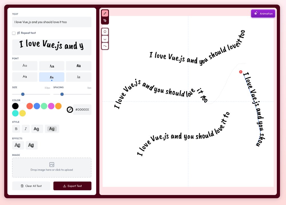 Mokkapps's tweet image. π οΈ Free Curved Text Generator
ππ» An online tool that lets you place curved text along circle or any custom path.
ππ» No signup and for free.
curvedtext.io