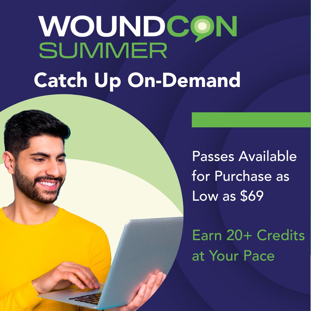 WoundSource's tweet image. Couldn&apos;t make it to WoundCon Summer? Not to worry, there is still time to watch on-demand or upgrade your pass for added time!

🔗Register now: tinyurl.com/mpvcwcm5

#woundcon #woundcare #woundsource