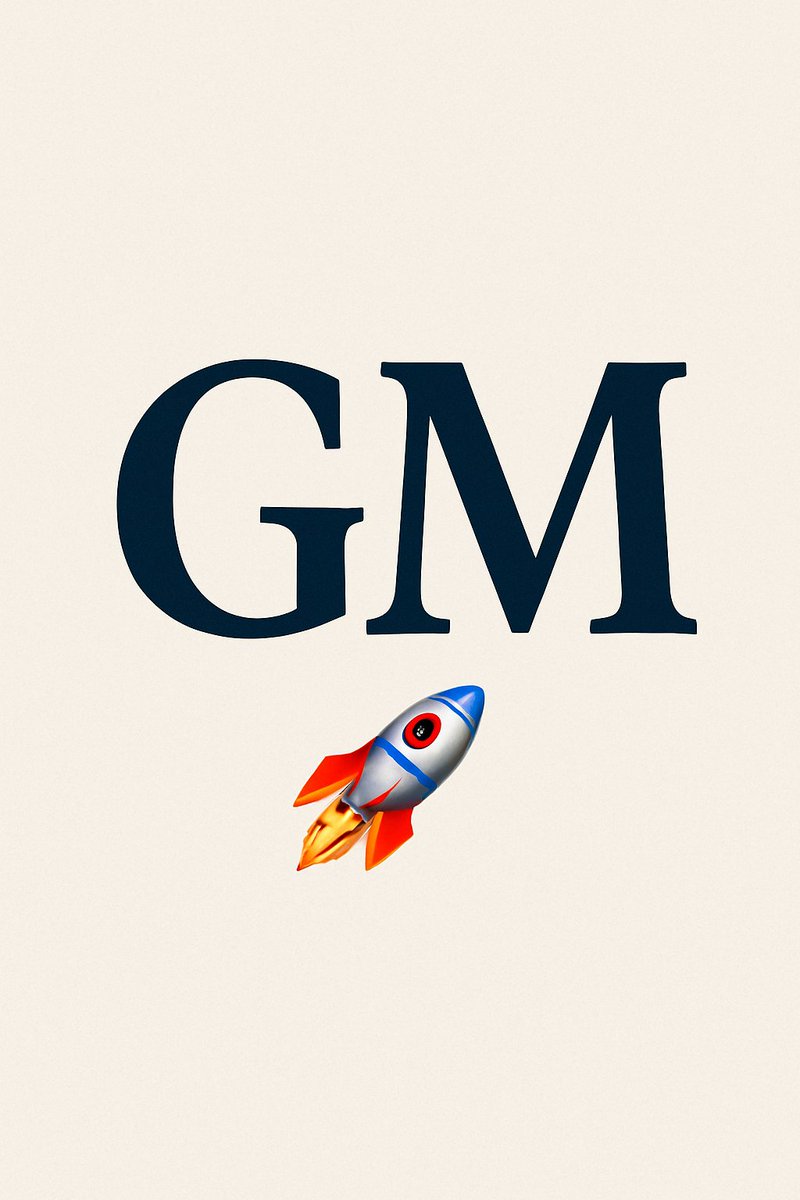 🧵 GM fam ☀️

Every "gm" is more than just a greeting —
it's a signal:
"I'm still here. Still building. Still believing."

No matter the market,
the grind continues.

So... GM. Let’s make today count. 🚀