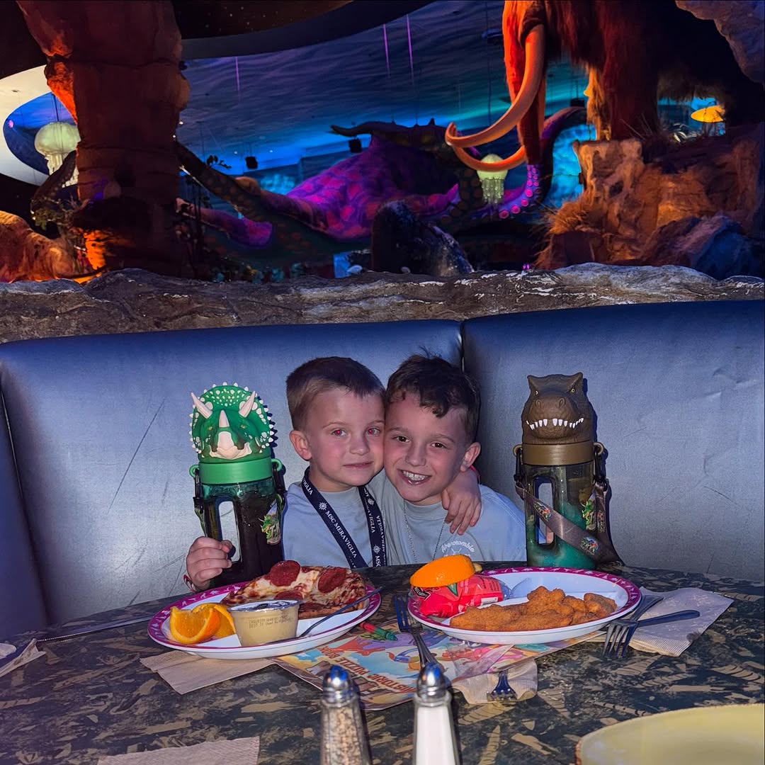 Take home a T-REX Cafe souvenir sippy cup after your dining adventure! 🥤