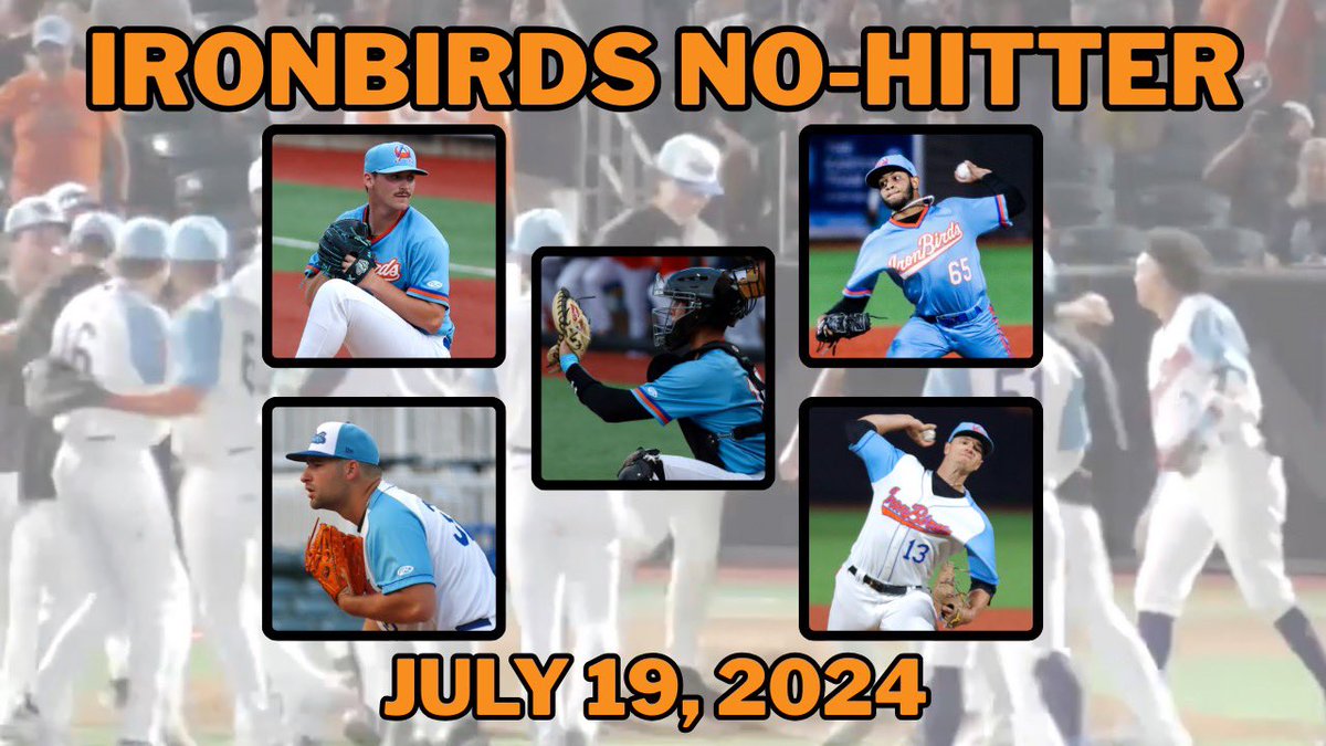 IronBirds's tweet image. One year ago today, the IronBirds finished off the third no-hitter in team history & first in Aberdeen! ✈️ 🤩
Our broadcaster @MIKEdUpSports talked to the players & coaches involved to recap & celebrate that incredible night.
🔗: youtube.com/watch?v=83oNE2…
#Birdland #Orioles