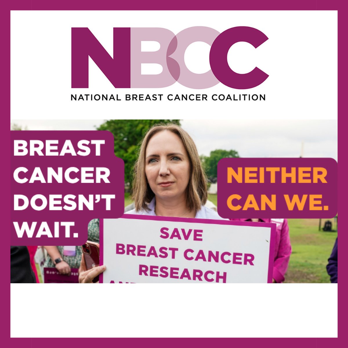 NBCCStopBC's tweet image. Amplify your impact! With breast cancer research and access to care under attack, we need your support more than ever. Your next step? Help us grow our movement by donating today and DOUBLING your impact! nbcc.info/FuelOurFight