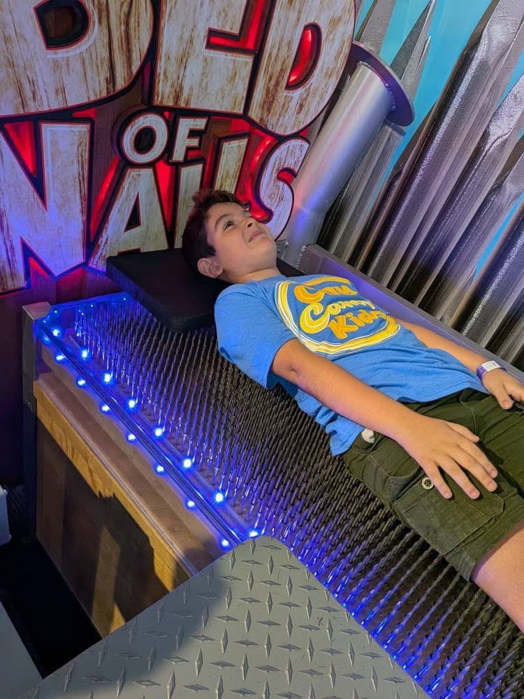 Which is your mood on the Bed of Nails? 😶😃😬
(Pics from City Camp Kids)