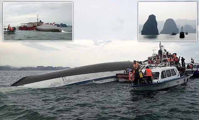 anuibi's tweet image. Devastating news out of Vietnam 💔
At least 27 people (8 of them children) have died after a tourist boat capsized in stormy weather in Vietnam's Halong Bay.
A major search operation is underway at the popular tourist destination after a cruise boat carrying 53 people, 48…