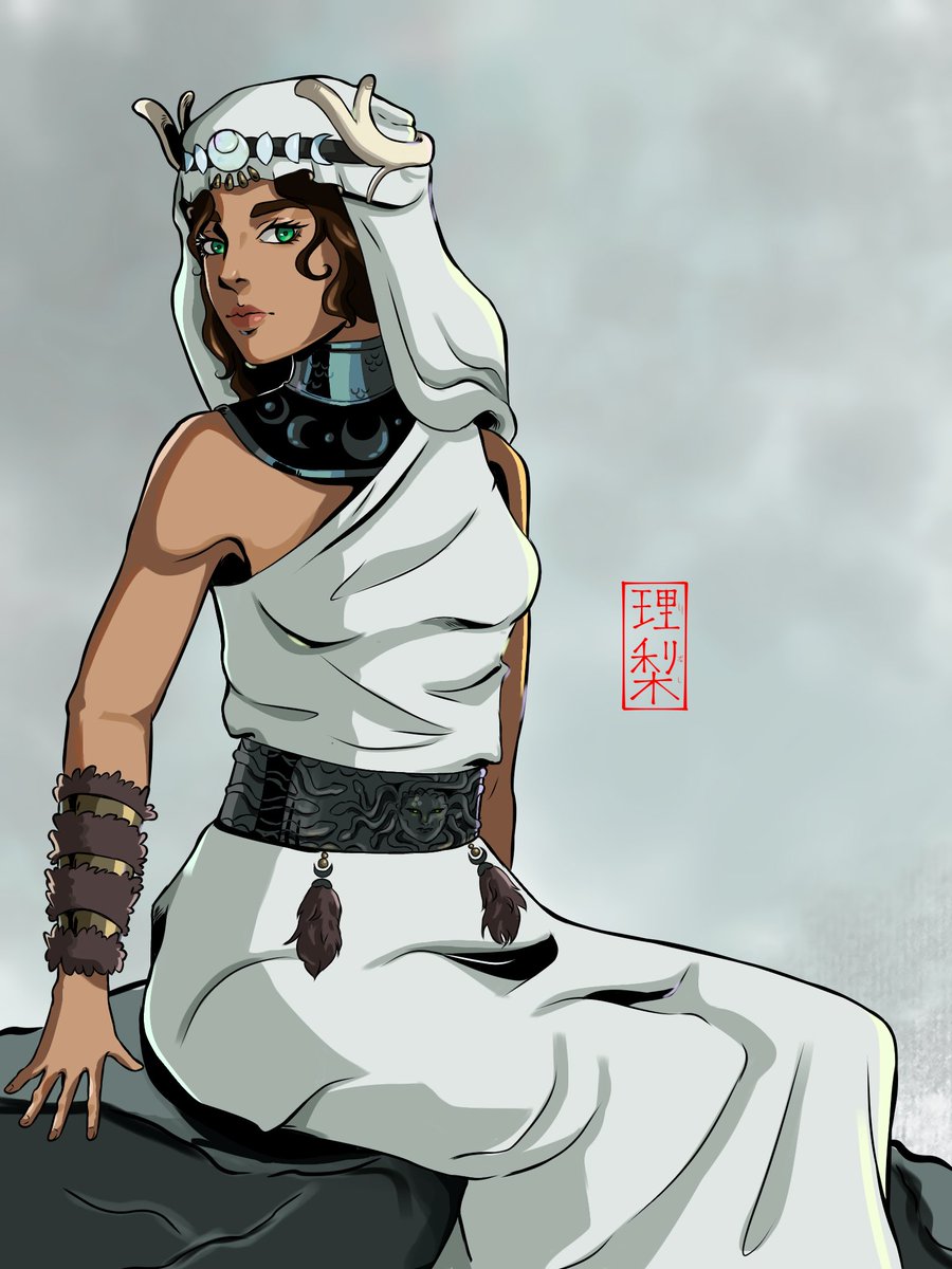 rinashi_art's tweet image. After my tablet crashed out on me two times I finally managed to finish this one😩 Hades Game AU Gorgo babyyyy #bloodofzeus #HadesGame