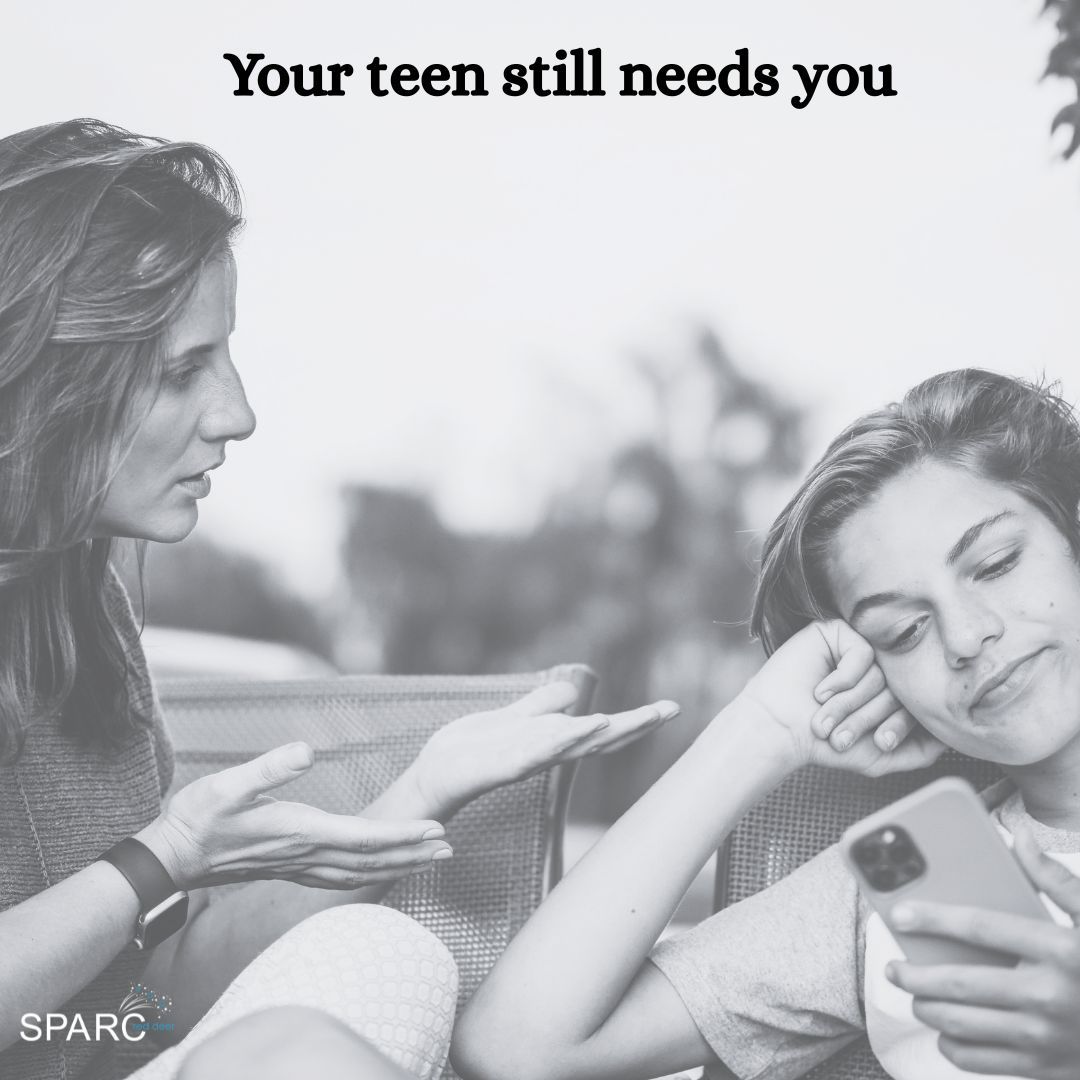 Just because your teen says “I’m fine” doesn’t mean they don’t need you. Keep showing up. Keep talking. Keep LISTENING. You’re building trust—even when it feels like you’re talking to a wall. 💙 #sparcreddeer