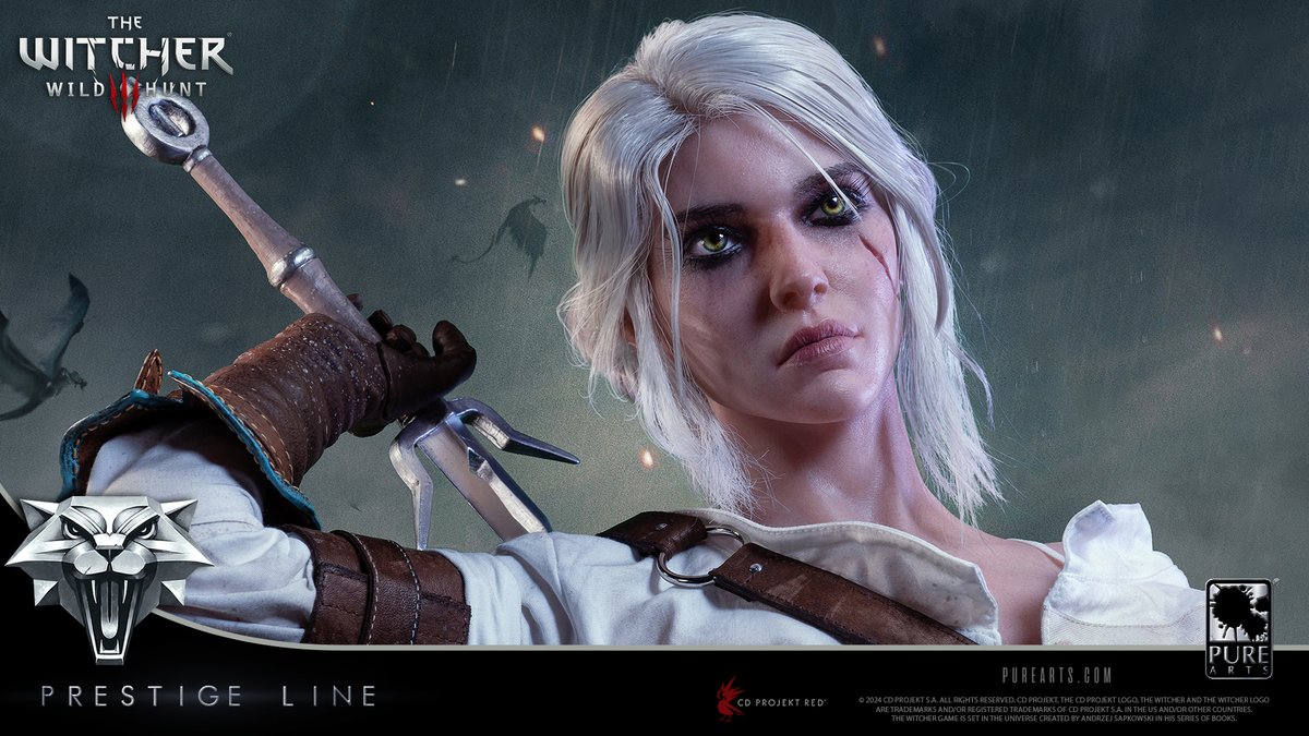 PureArtsLimited's tweet image. The ULTIMATE The Witcher 3 collectibles ⚔️
The Prestige Line - Geralt of Rivia & Ciri of Cintra 1/2 Scale Statues have real metal, leather, and individually punched hair for the most lifelike feel 😍
16-month interest-free payment plans available ➡️ ow.ly/COzc50WrUXz