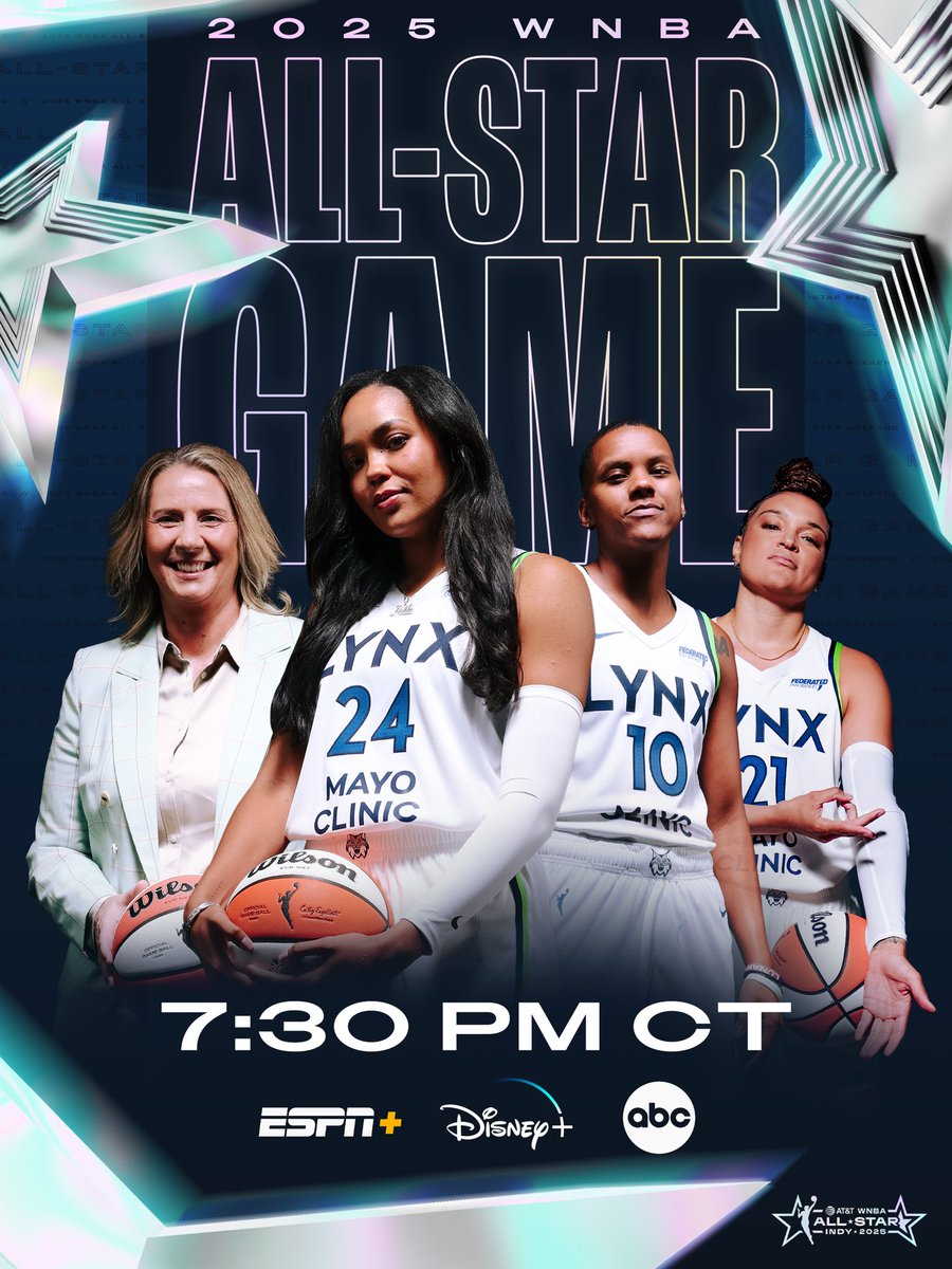 ABostonPost's tweet image. AB looks fire here. But erasing Caitlin Clark from the promo for Team... Clark?
The Lynx even put their coach and substitute All Star K-Mac.
It's a choice, and the Fever org continue to make some bad choices.