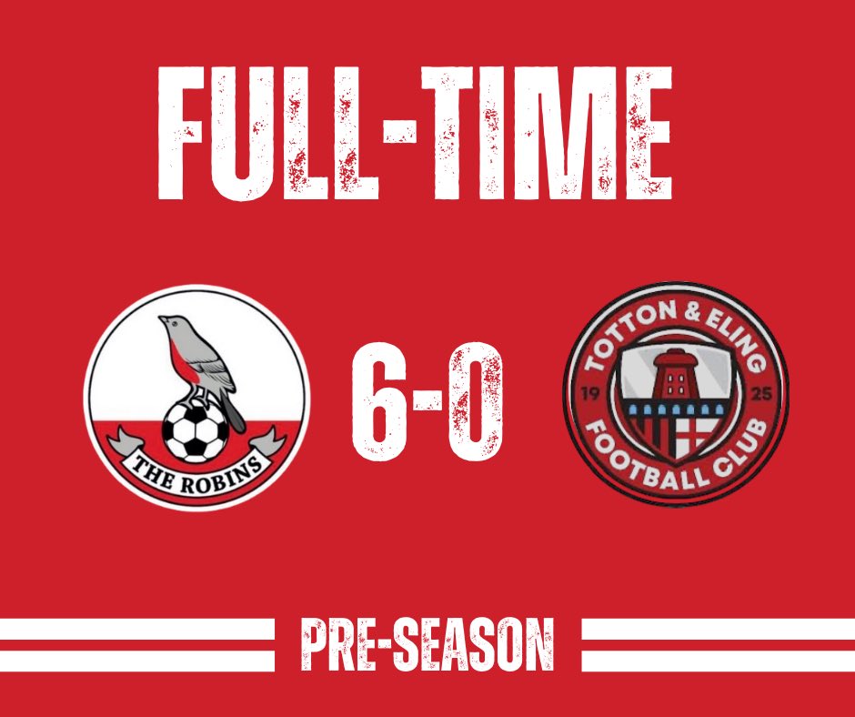 Downton FC (@downtonfc) on Twitter photo Pre-Season 2025/26
A commanding victory for the Robins today winning 6-0 against <a href="/tottonelingfc/">Totton and Eling FC</a>
Great way to head into the final week of pre-season.
Wishing Totton and Eling all the very best for the season ahead.
Well done today lads ๐๐๐๐ Pre-Season 2025/26
A commanding victory for the Robins today winning 6-0 against <a href="/tottonelingfc/">Totton and Eling FC</a>
Great way to head into the final week of pre-season.
Wishing Totton and Eling all the very best for the season ahead.
Well done today lads ๐๐๐๐