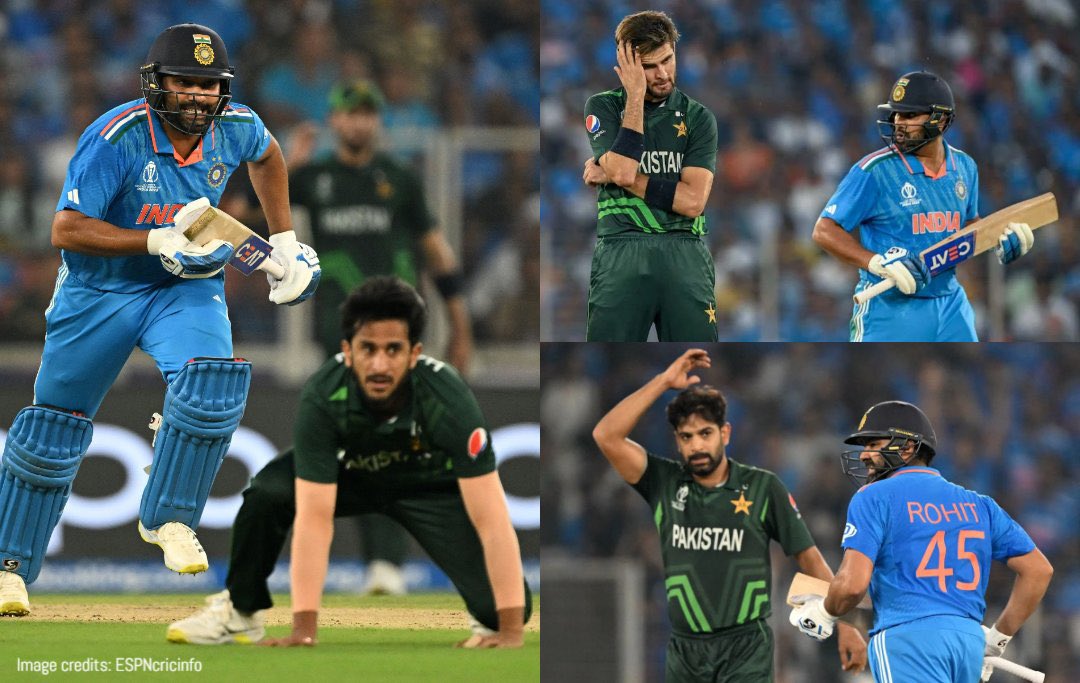 Shaheen at his peak. 
Hasan Ali at his peak. 
Haris Rauf at his peak. 

Rohit Sharma thrashed them and made them look helplessness in Ahmedabad. 

A match to remember for ages. A match which will never be forgotten for the years to come.