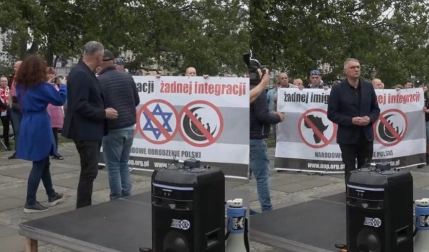 Poland_Based's tweet image. 🇵🇱
Poland, march against immigration.
,,no for immigration! no for integration!" -National Rebirth of Poland.
The politician decided to apply censorship and cover the jewish star.
STOP CENSORSHIP!
Let the world hear what Poles have to say.