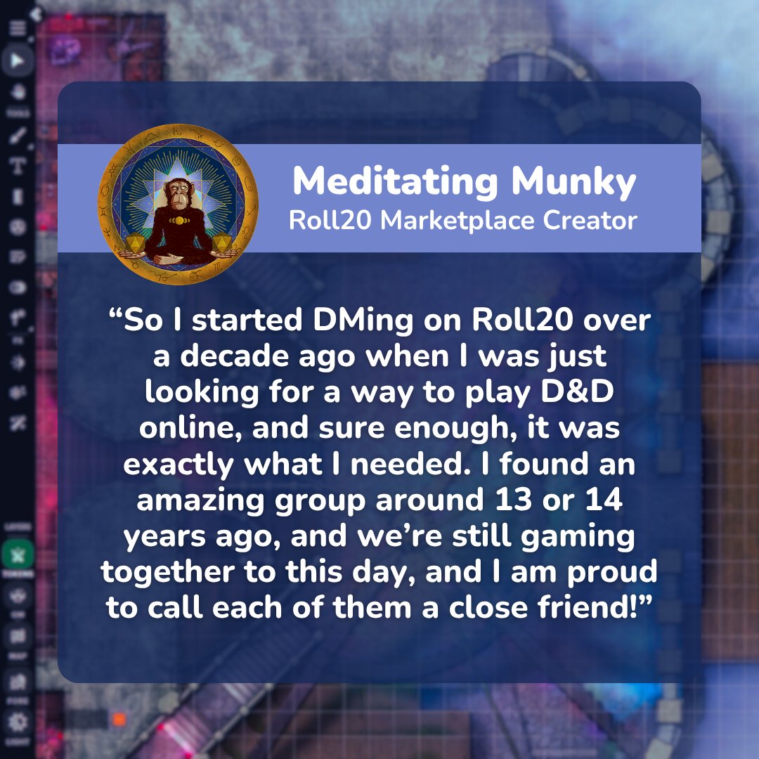 roll20app's tweet image. "Roll20 has changed my life, and I mean that quite literally!"
We had the pleasure of interviewing top Roll20 creators @MeditatingMunky, @GabrielPMC2, & @EightfoldPaper on how they got started, their love for Eberron, and more
Read the interviews: hubs.li/Q03xJJ-h0