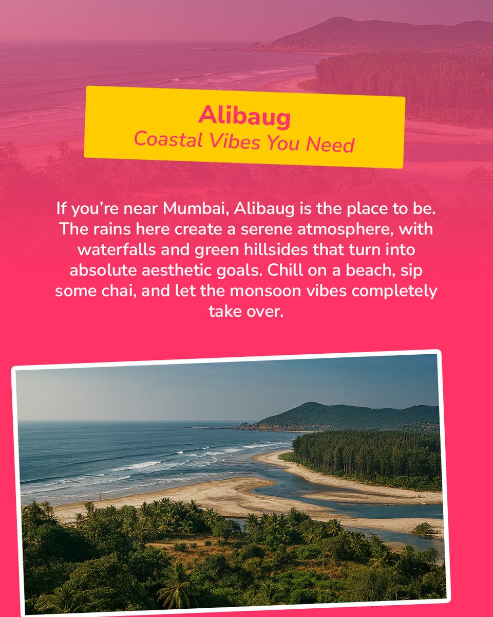 gostopsofficial's tweet image. July’s the month when India transforms into a dreamy landscape &amp;amp; the rain gives a whole new vibe to the cities.

So, pack those waterproofs, get your camera ready for aesthetic shots and enjoy the magic of monsoon in some of India’s coolest cities ☔️🌧️

#GoStops #GoMoreBeMore