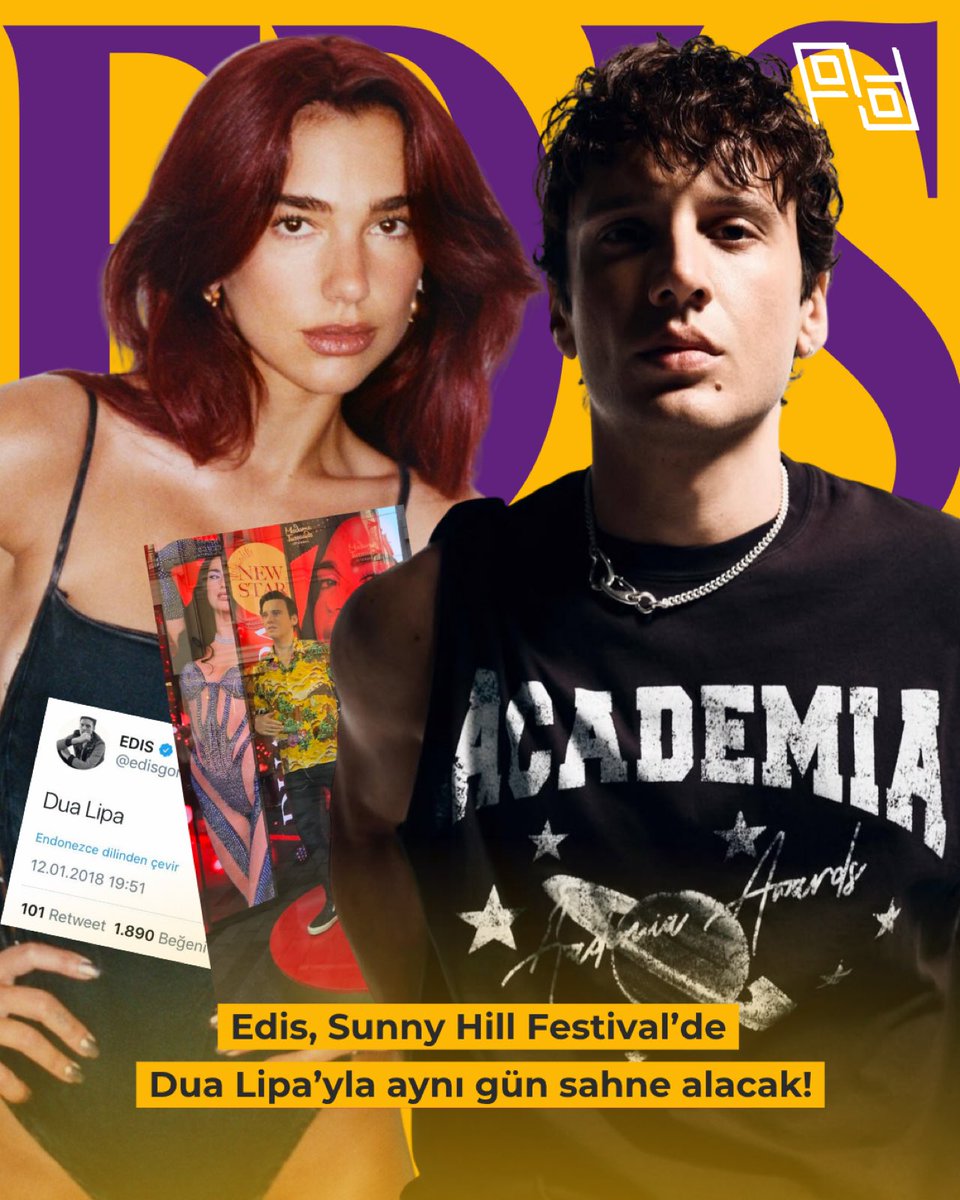 PopDunya's tweet image. Manifest deyince de o 🪬 Edis, Dua Lipa ve Shawn Mendes gibi isimlerin de line-up’ında yer aldığı Kosova’daki Sunny Hill Festival’de, 1 Ağustos’ta Dua Lipa’yla aynı gün sahne alacak! ❤️🔥 @edisgorgulu