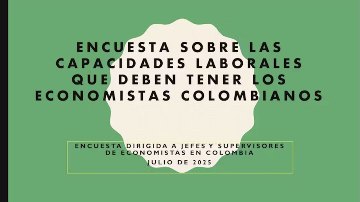 ¿Supervisas economistas?
Agradecería mucho si pudieras responder esta encuesta sobre sus capacidades laborales 🙌
👉 menti.com/alghn5csc71x

¡Gracias por difundir también!
#Economía #Talento #Colombia #Encuesta