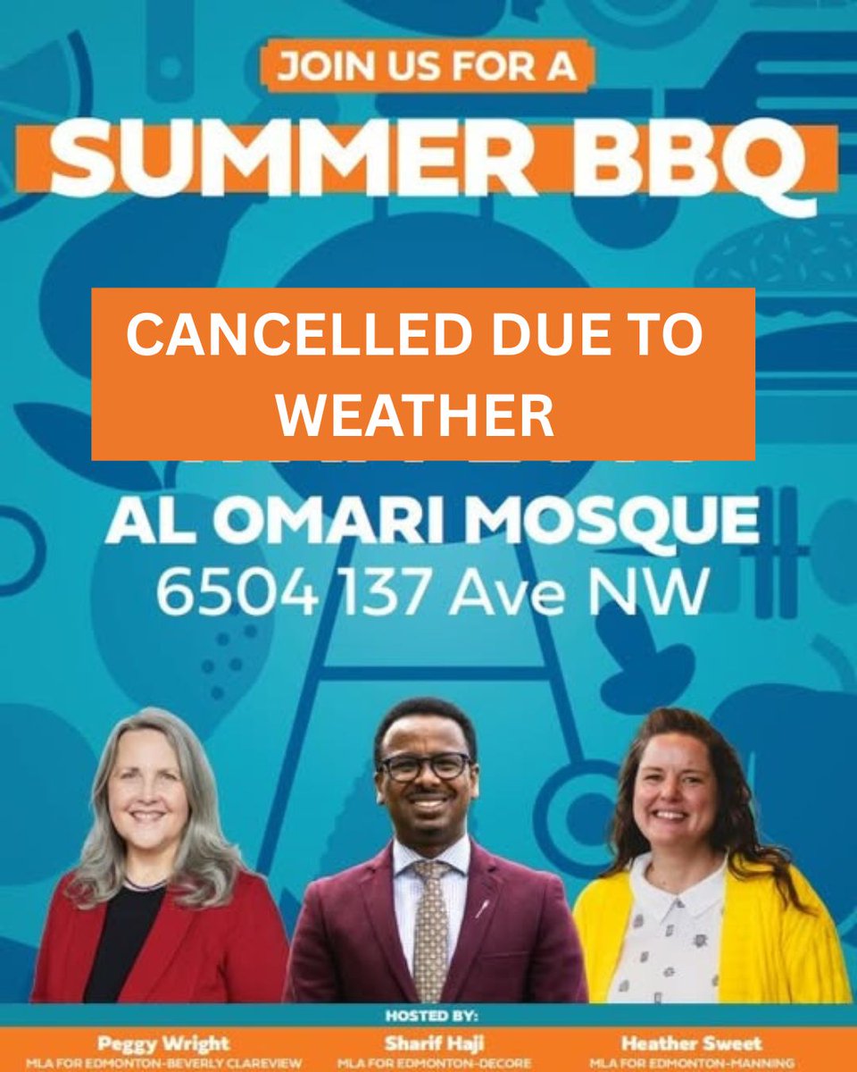 Due to the weather the BBQ is cancelled for today.